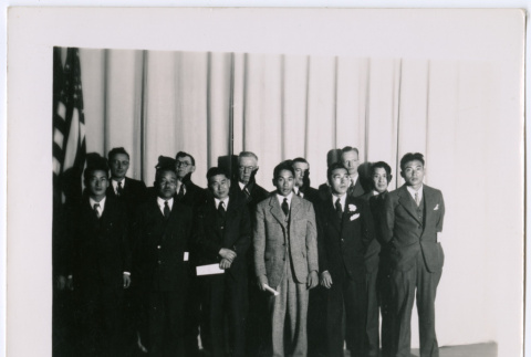 Twelve men in two rows (ddr-densho-329-826)