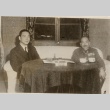 Wang Jingwei (left) seated with General Fujita (ddr-njpa-1-1089)