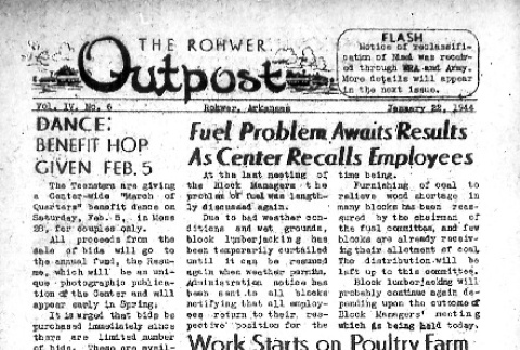 Rohwer Outpost Vol. IV No. 6 (January 22, 1944) (ddr-densho-143-133)