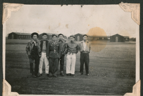 James Komoto and friends at Tule Lake (ddr-densho-463-166)