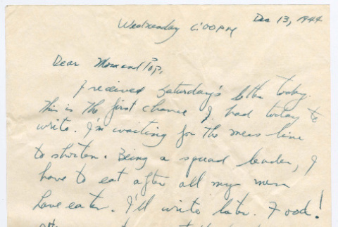 Letter from Tadashi Ishida to Mr. & Mrs. Y Ishida (ddr-densho-535-95)