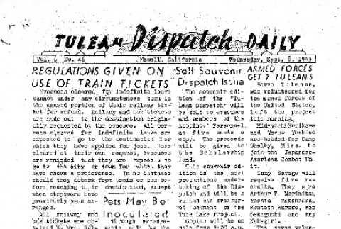 Tulean Dispatch Vol. 6 No. 46 (September 8, 1943) (ddr-densho-65-397)