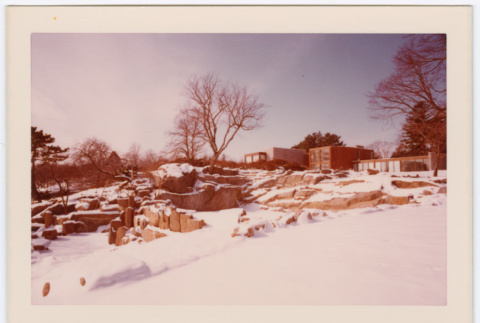 Snowy hillside with house in background (ddr-densho-377-1735)