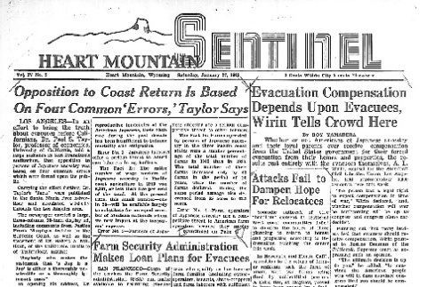 Heart Mountain Sentinel Vol. IV No. 5 (January 27, 1945) (ddr-densho-97-217)