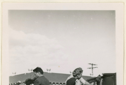 Musicians at a hospital tea party (ddr-densho-37-1256)