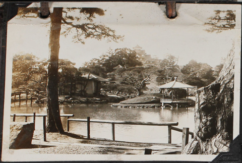 Lake and island in park (ddr-densho-326-284)