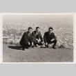 Three men on hill overlooking San Francisco (ddr-densho-426-82)