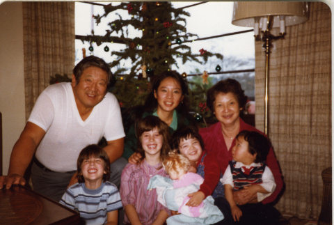 Tom and Amy Kubota family at Christmas (ddr-densho-354-97)