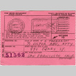 Receipt for registered letter to Katsuhiko Hagiwara (ddr-densho-424-888)