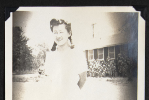 Woman with two braids (ddr-densho-542-737)