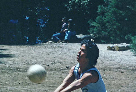 Calvin Iyoya playing volleyball (ddr-densho-336-1178)