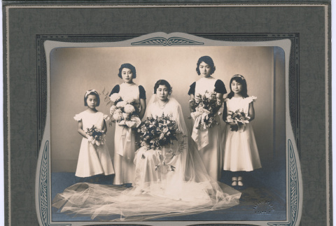 Photo of wedding party in folder (ddr-densho-430-166)