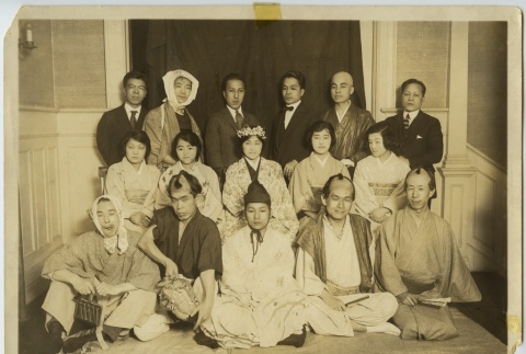 Cast of kabuki play at Columbia University, 1927 (ddr-densho-242-1)