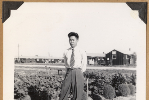 Man beside a garden (ddr-densho-542-146)