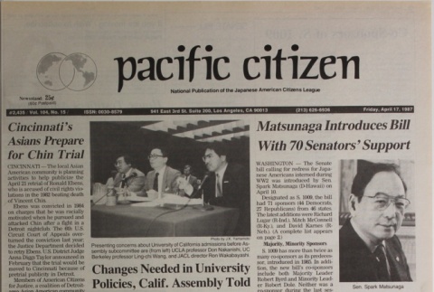 Pacific Citizen, Vol. 104, No. 15 (April 17, 1987) (ddr-pc-59-15)