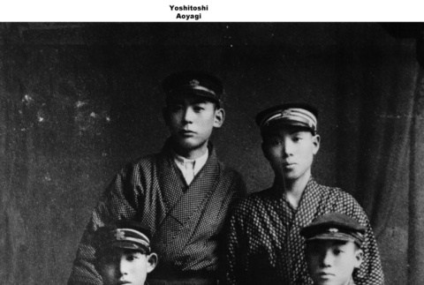 Portrait of four men in traditional dress taken in Japan (ddr-ajah-6-150)