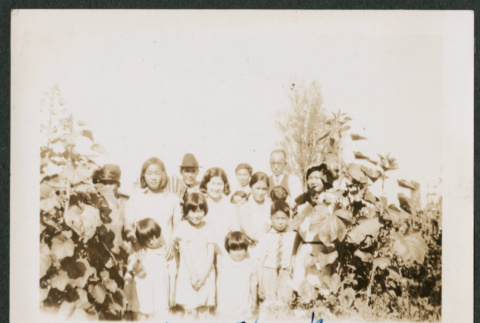 large family photo in garden (ddr-densho-378-736)