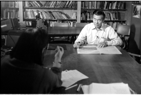 Loni Ding interviewing Frank S. Emi (ddr-densho-1007-1162)
