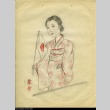 Drawing done by a Japanese prisoner of war (ddr-densho-179-210)