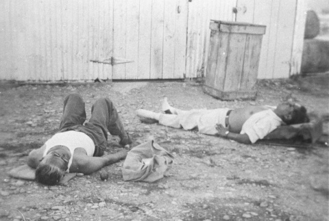 Two Japanese Americans sleeping (ddr-densho-15-79)