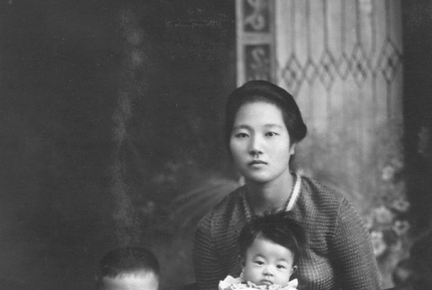 Mother with two children (ddr-densho-91-6)