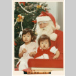 Two children with Santa (ddr-densho-430-202)