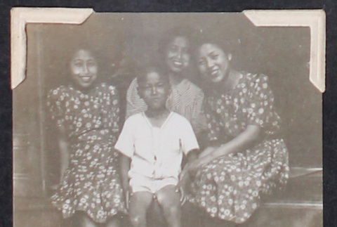 Three women with a boy (ddr-densho-468-481)