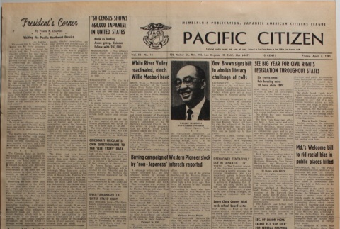 Pacific Citizen, Vol. 52, No. 14 (April 7, 1961) (ddr-pc-33-14)