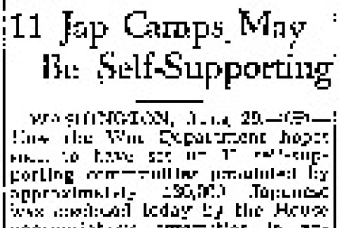 11 Jap Camps May Be Self-Supporting (June 29, 1942) (ddr-densho-56-818)