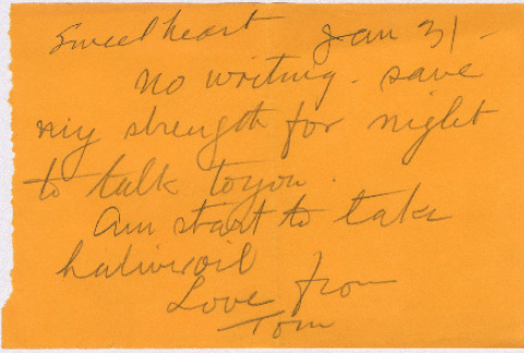 Note from Thomas Rockrise to Agnes Rockrise (ddr-densho-335-219)
