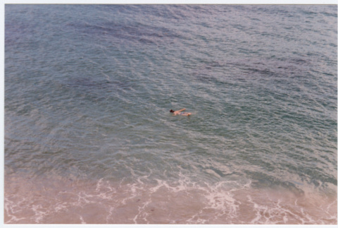 Swimmer in ocean (ddr-densho-368-298)