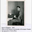 Saburo Arthur Kitagawa sitting at a typewriter (ddr-densho-539-25)
