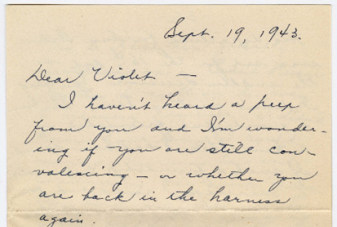 Letter from Amy Morooka to Violet Sell (ddr-densho-457-34)