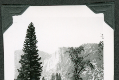 Parking lot with mountain in background (ddr-densho-475-686)