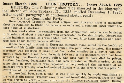 Associated Press Sketch 1225 for Leon Trotsky (ddr-njpa-1-2038)