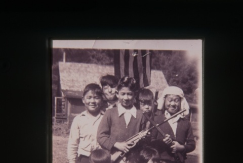 (Slide) - Image of group of boys with toy guns (ddr-densho-330-90-master-fbbf5ad0eb)