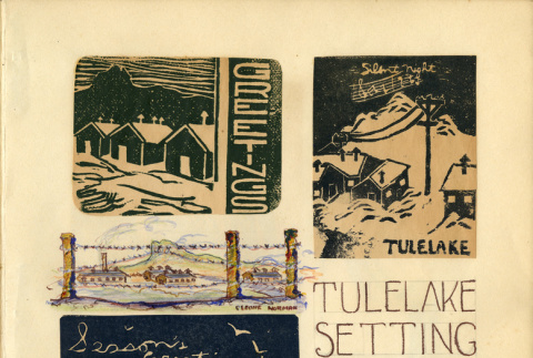 Tule Lake scrapbook Christmas card illustrations (ddr-csujad-26-61)