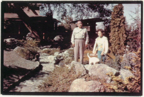 Guntaro and Gloria Kubota in their garden (ddr-densho-122-640)
