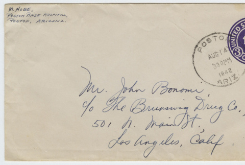Envelope addressed to John Bonomi (ddr-janm-21-75)