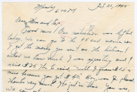 Letter from Tadashi Ishida to Mr. & Mrs. Y Ishida (ddr-densho-535-147)