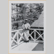 Atsumichi Hardy Shiomi standing on deck (ddr-densho-522-410)