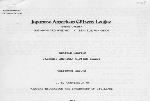 Testimony of Lloyd Hara, Japanese American Citizens League (ddr-densho-67-228)