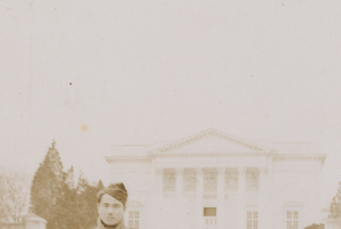 Soldier in front of Arlington House (ddr-janm-17-28)