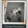 Jackson Teagarden playing the trombone (ddr-densho-434-124)