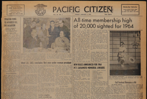 Pacific Citizen, Vol. 58, Vol. 1 (January 3, 1964) (ddr-pc-36-1)