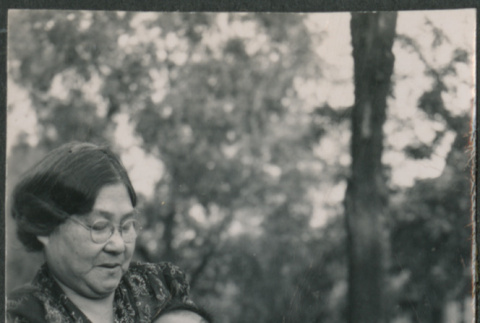 Woman holding baby (ddr-densho-523-176)