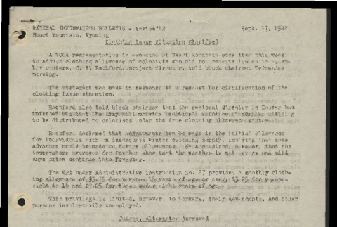 General information bulletin (Cody, Wyo.), series 12 (September 17, 1942) (ddr-csujad-55-646)