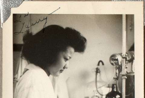 Woman working in lab (ddr-densho-587-59)