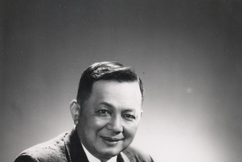 Judge sitting posing with a gavel (ddr-njpa-2-945)
