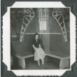 A woman sitting on a bench (ddr-densho-300-212)